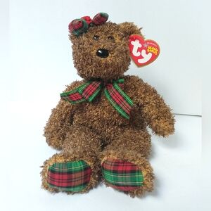 TY Beanie Babies Hallmark Gold Crown Exclusive Happy Holidays Teddy Bear